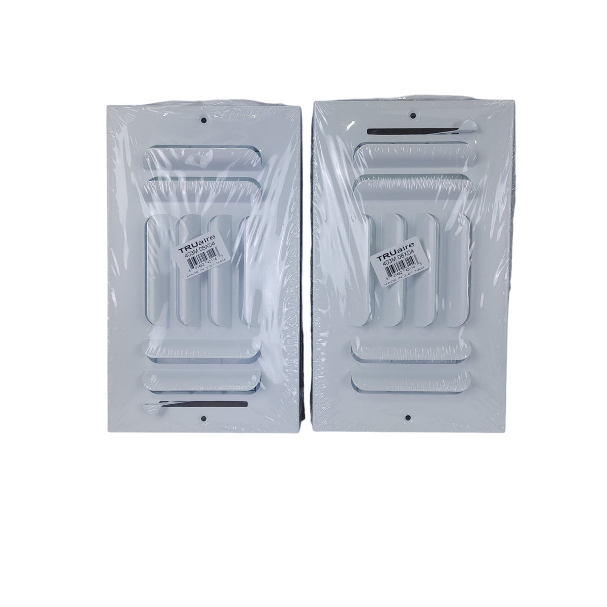 2-Pack TRUaire 403M White 8"x4" HVAC Air Register Grille Vent New 8x4 Inches