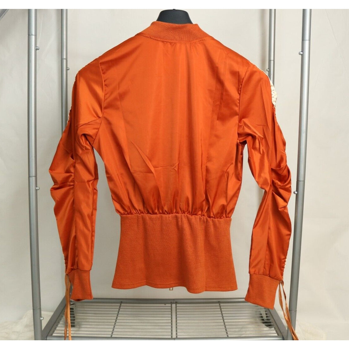 Women's Jacket, Orange Jacket, Cropped Jacket, Full Zip, Size X-Large (XL)