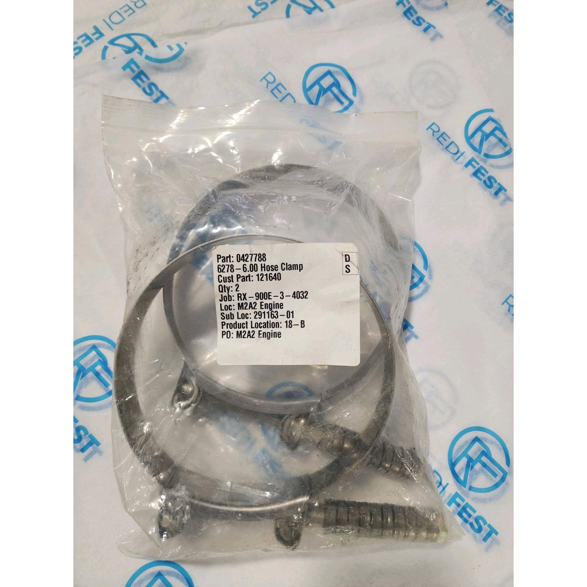 (2-Pack) 6" Mikalor Clamp, T-Bolt for M2A2 Engine, Screw, Constant Tension