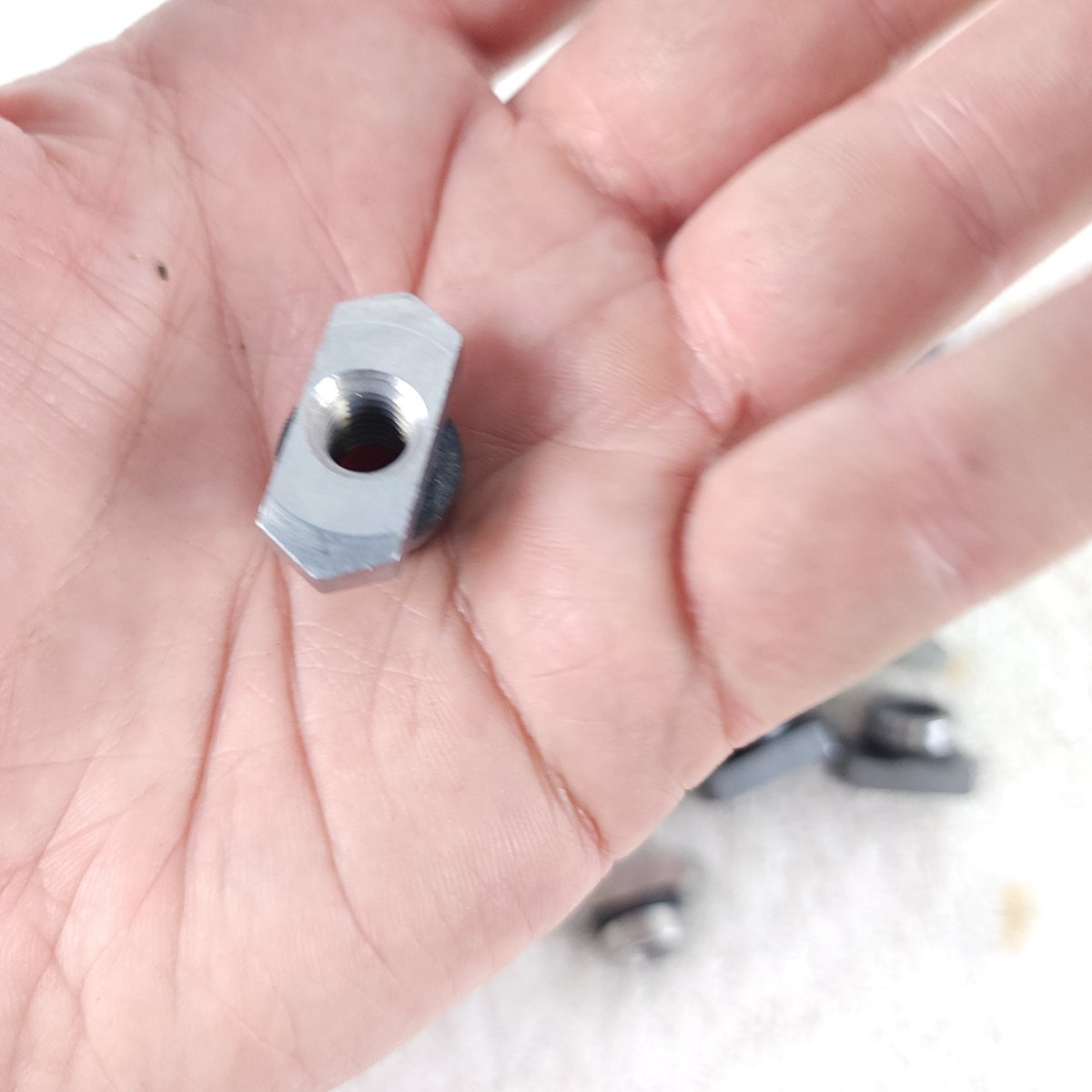 CNC Aluminum Hex Flange Sealing Nuts with O-Ring Seal Lot of 15 Machined