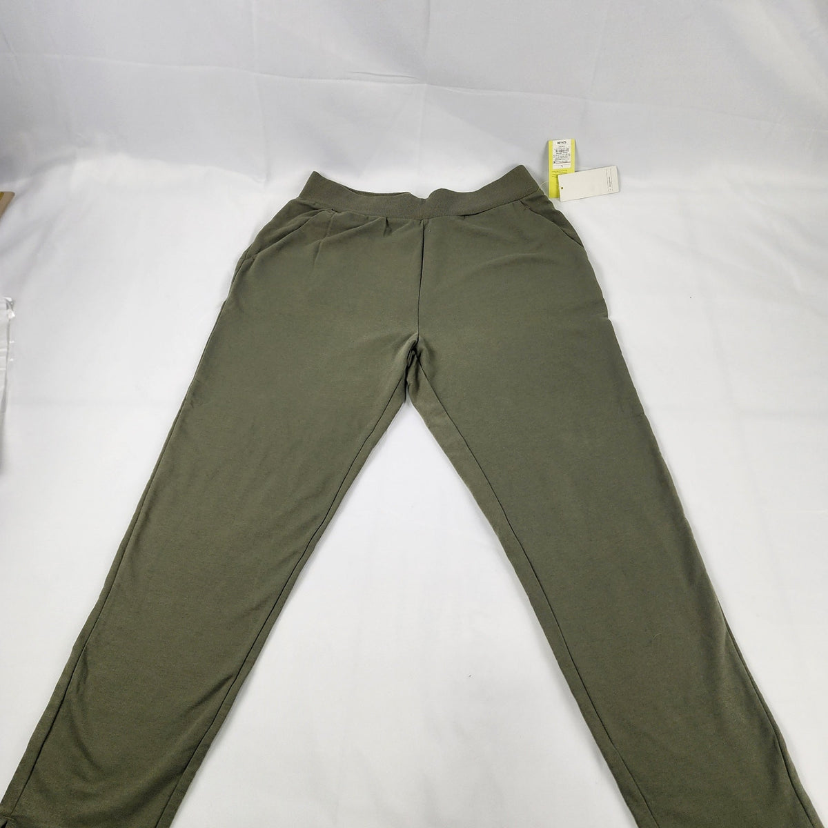 Women's Large (32-36" Waist) High-Rise French Terry Butter Wash Tapered Pants