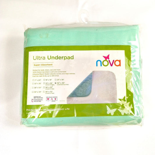 Nova Ultra Underpad 32x36 Super-Absorbent Incontinence Bed Pad Handles NEW