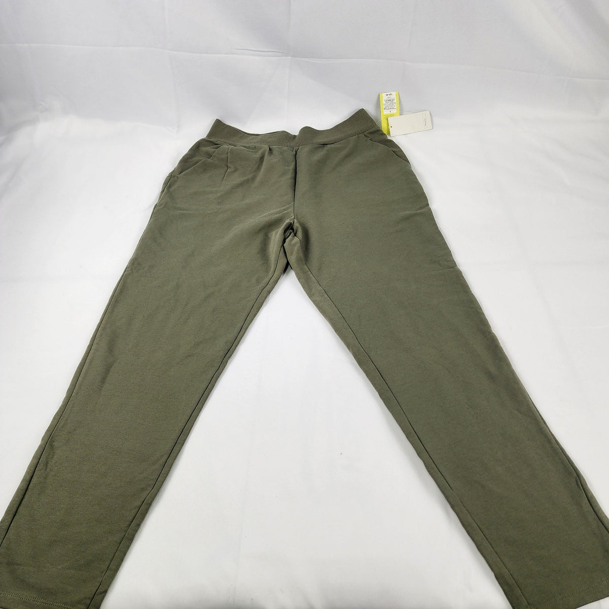Women's Large (32-36" Waist) High-Rise French Terry Butter Wash Tapered Pants