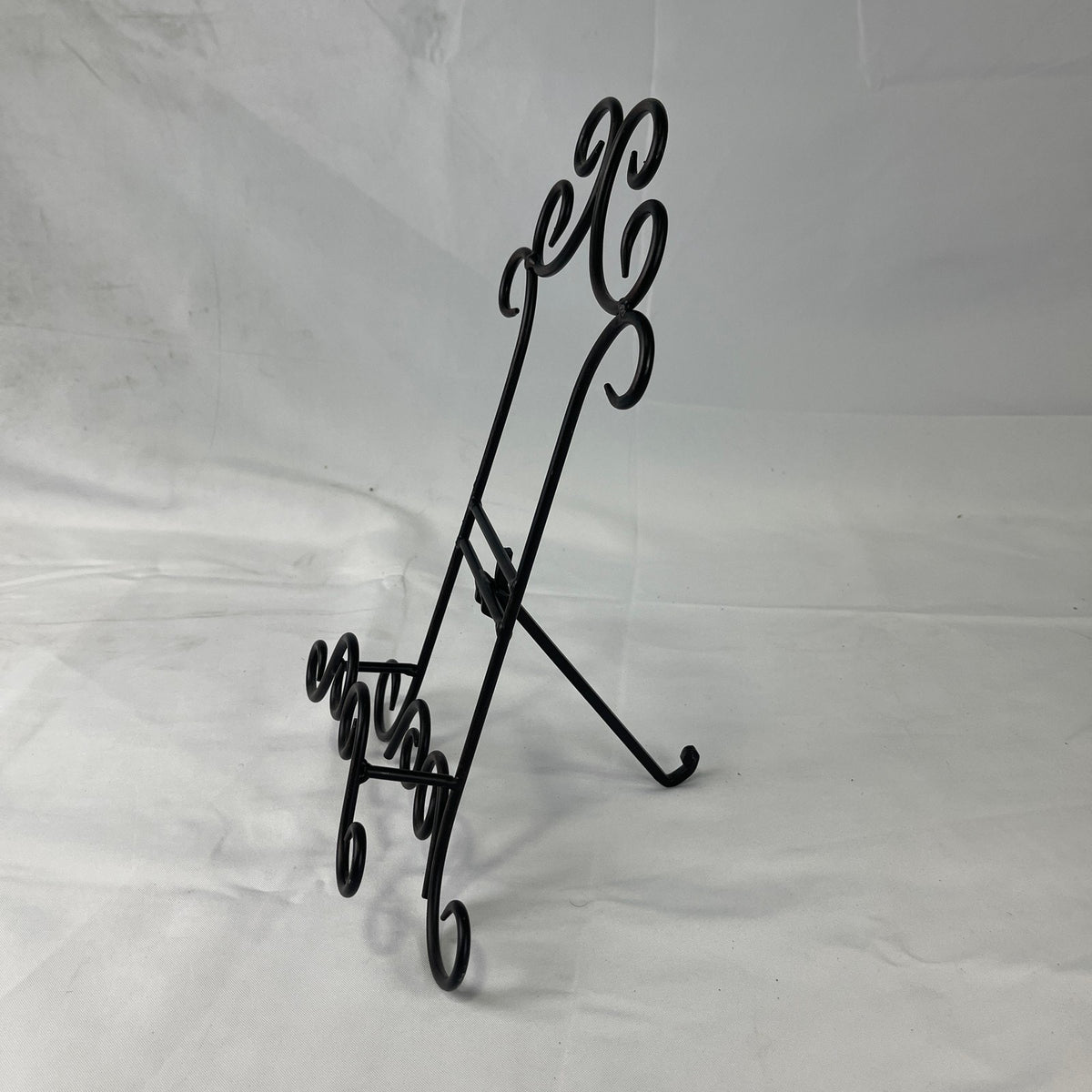 Wrought Iron Book Holder Rack Easel Bible Cookbook Art Display Black Metal