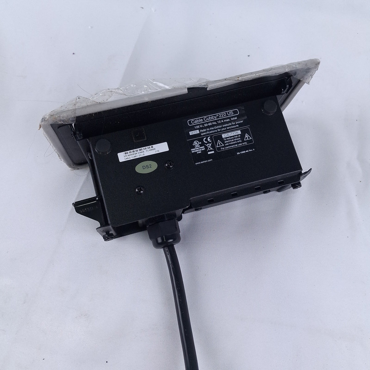 Extron Cable Cubby 222 US Furniture Power Distribution Unit 125V 12A 2 AC Outlet