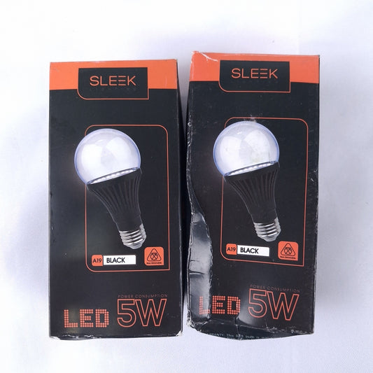 Sleek Lighting A19 Black LED 5W Bulb E26 45W Equiv Non-Dimmable
