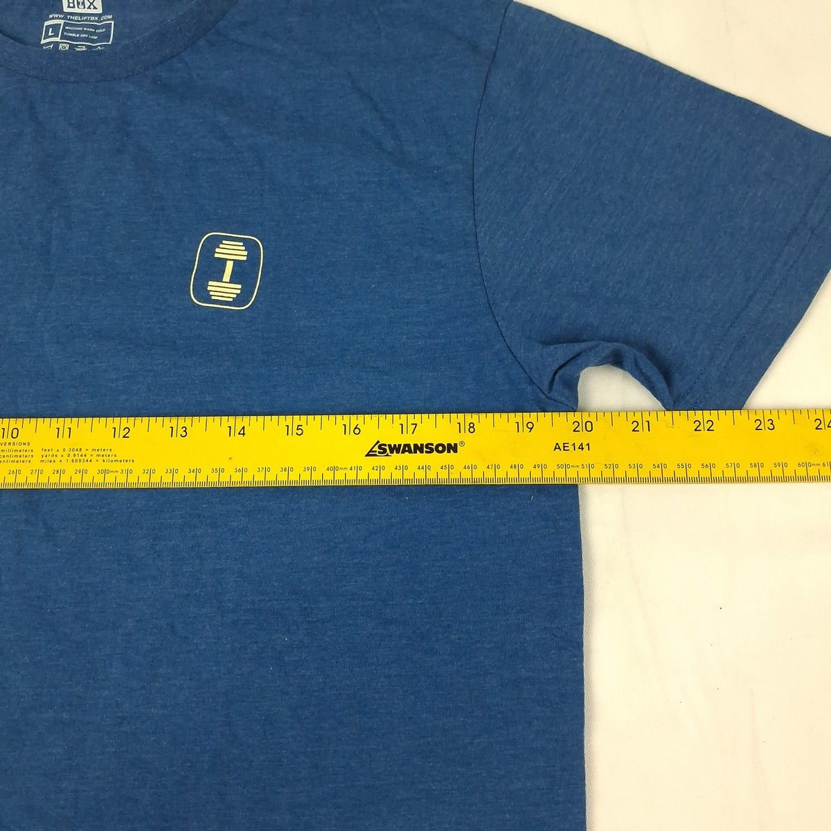 The Lift Box Plant The Seed Gym T-Shirt Blue L Fitness Workout Athletic Tee NWT
