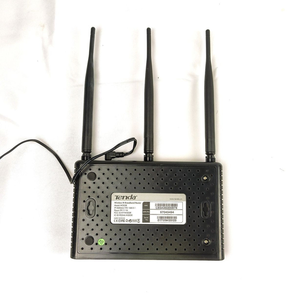 Tenda W303R Wireless-N Broadband WiFi Router 3 Antenna