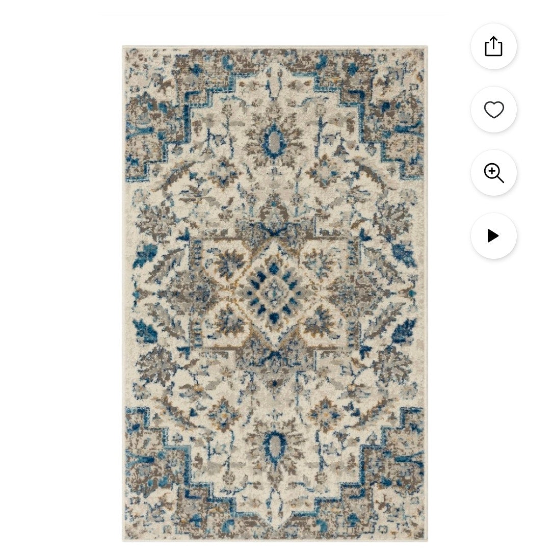 2' x 3' Runner Rug Mohawk Home Lambert Blue Rug (Pyramus Pattern)