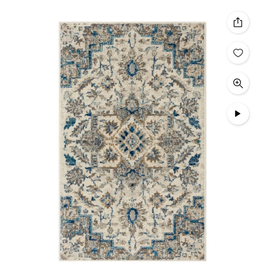 2' x 3' Runner Rug Mohawk Home Lambert Blue Rug (Pyramus Pattern)
