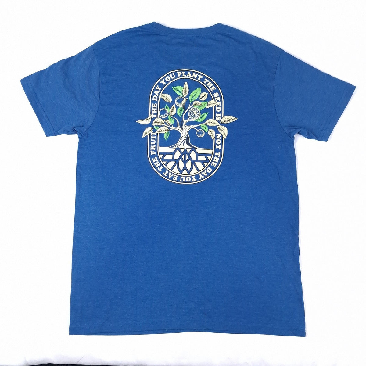 The Lift Box Plant The Seed Gym T-Shirt Blue L Fitness Workout Athletic Tee NWT