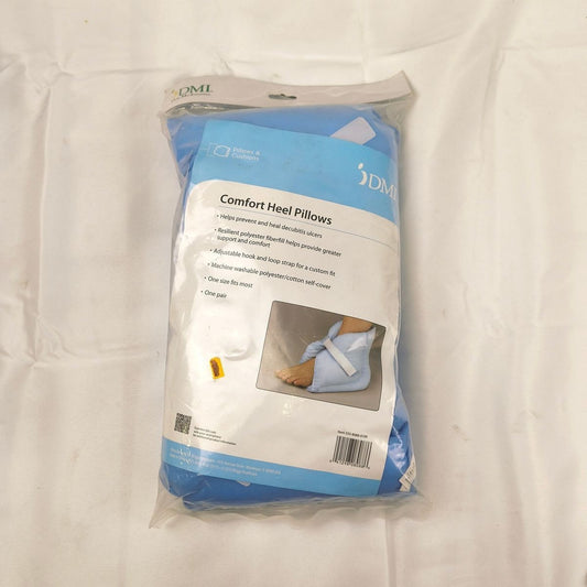DMI Comfort Heel Pillows Decubitus Ulcer Prevention Adjustable Strap Blue New