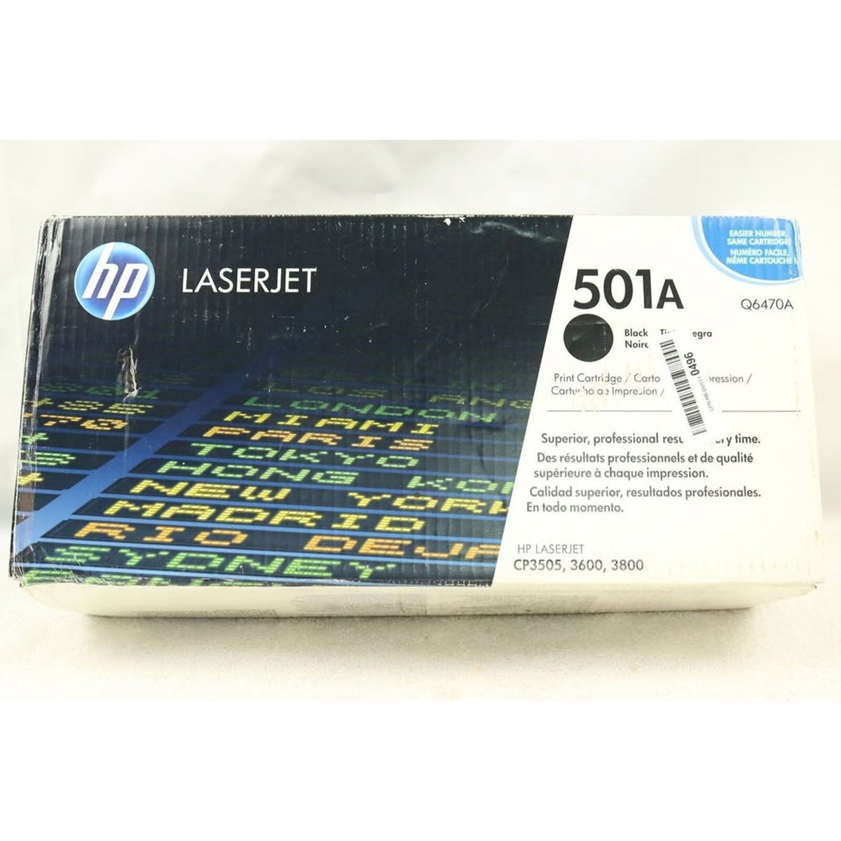 HP 501A Black Original LaserJet Toner Cartridge Q6470A OEM New Sealed 6000 Yield