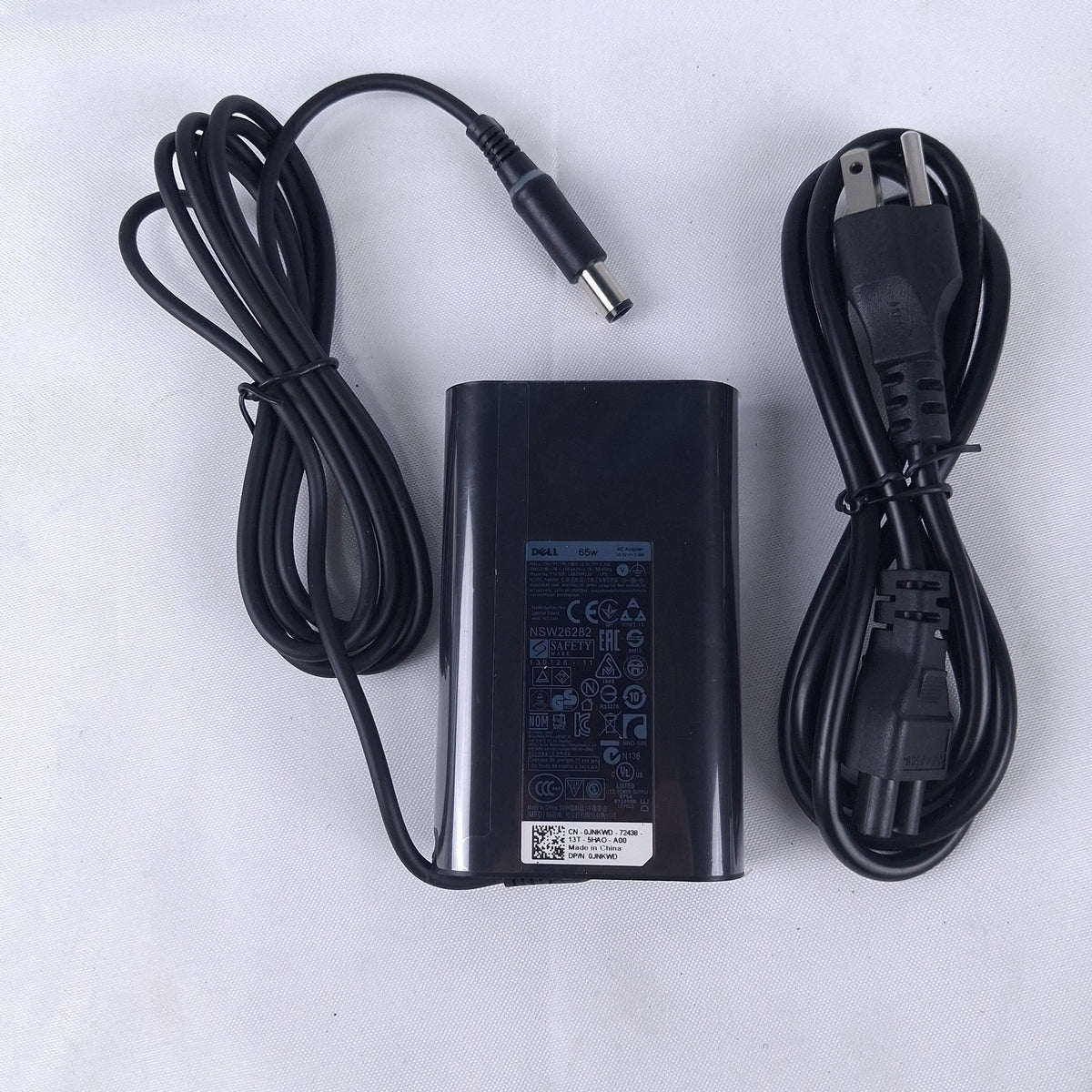 Dell 65W AC Power Adapter Charger 19.5V 3.34A LA65NM130 0JNKWD Laptop Cord Black