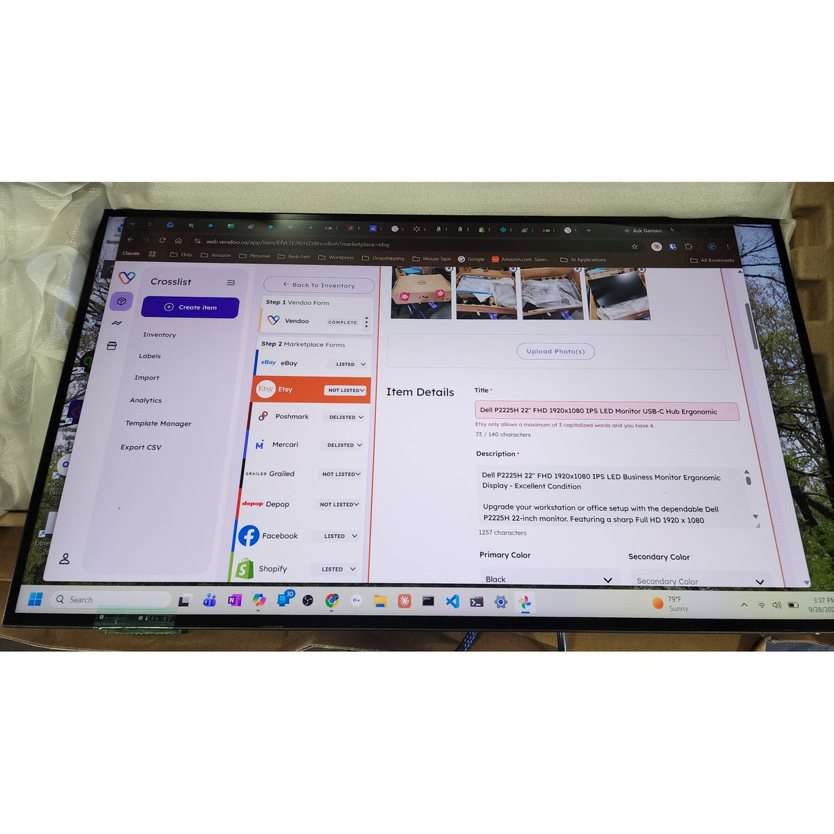 Dell UltraSharp 27" 4K UHD Thunderbolt Hub Monitor U2725QE - 120Hz IPS Black