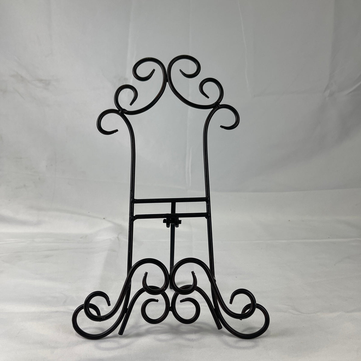 Wrought Iron Book Holder Rack Easel Bible Cookbook Art Display Black Metal