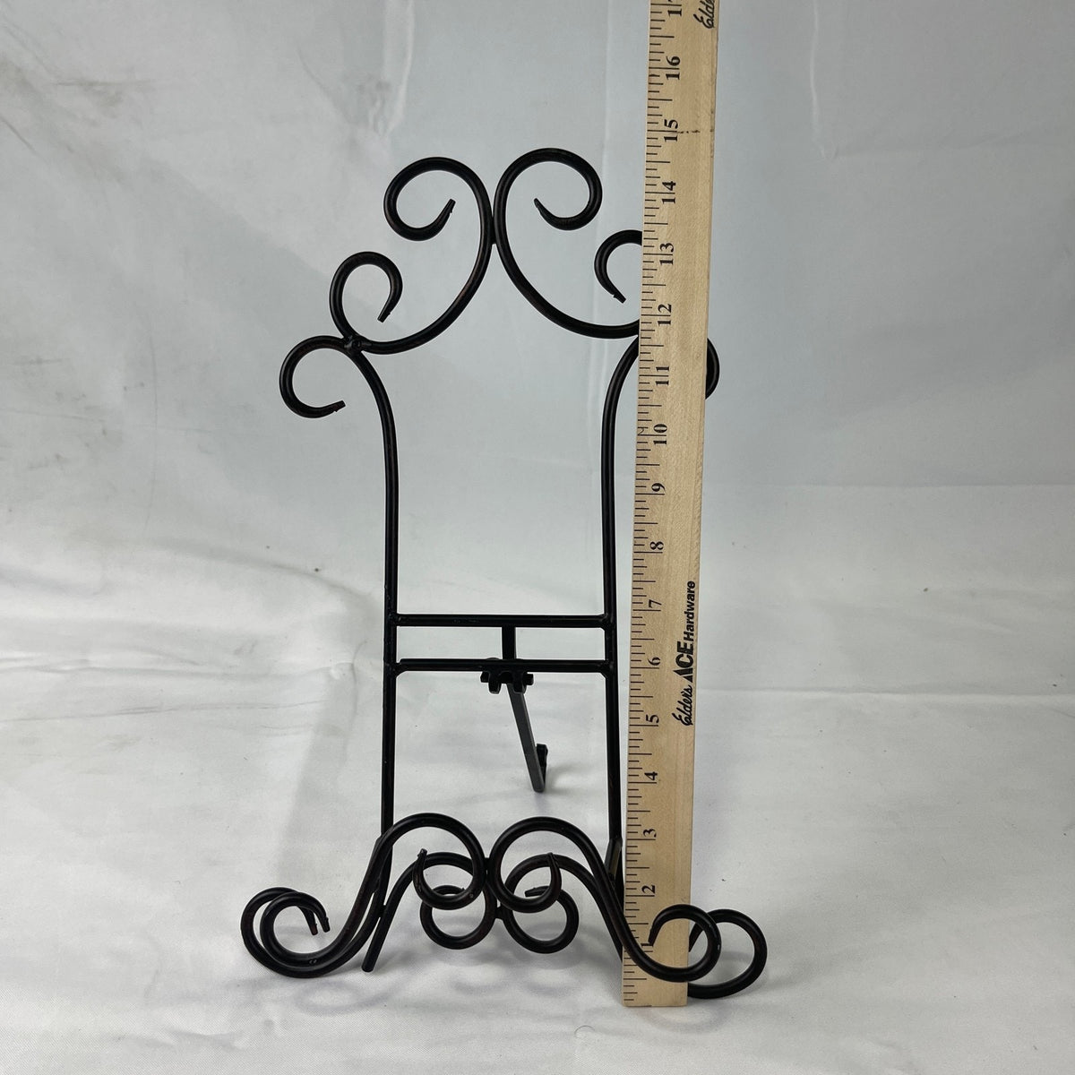 Wrought Iron Book Holder Rack Easel Bible Cookbook Art Display Black Metal