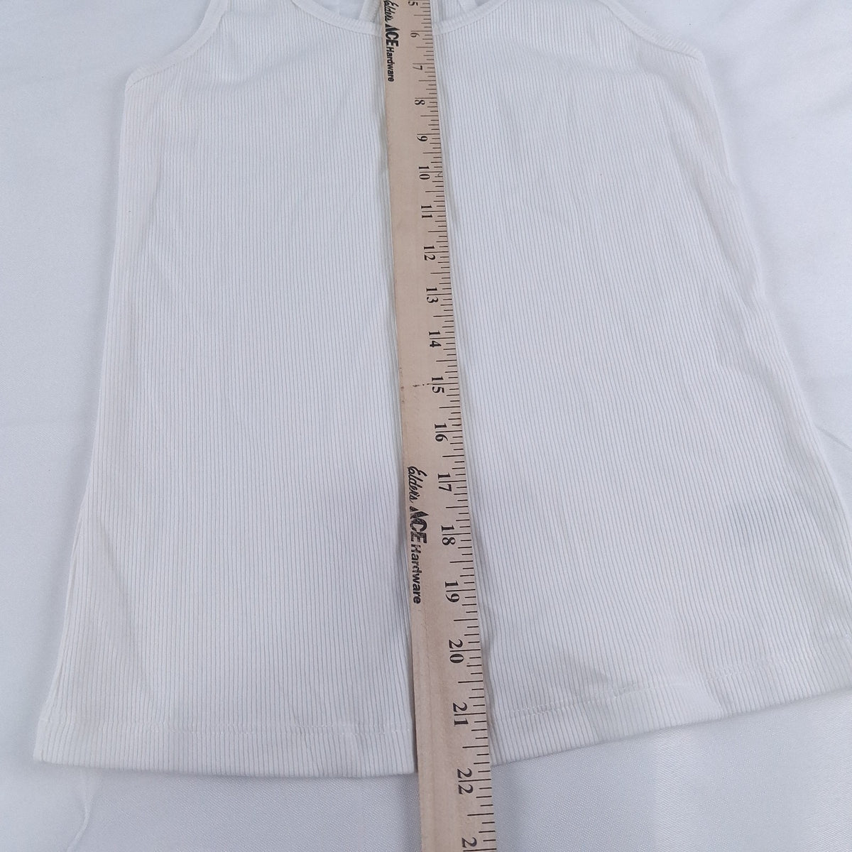 Wild Fable Women's White Ribbed Racerback Tank Top M Cotton Blend NWT