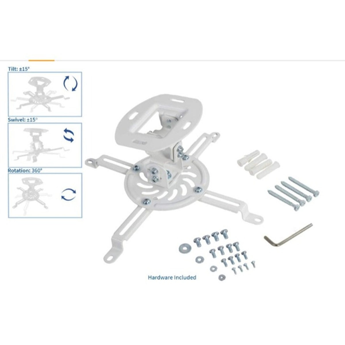 VIVO Universal Adjustable Ceiling Projector Mount Extending Arms MOUNT-VP01W