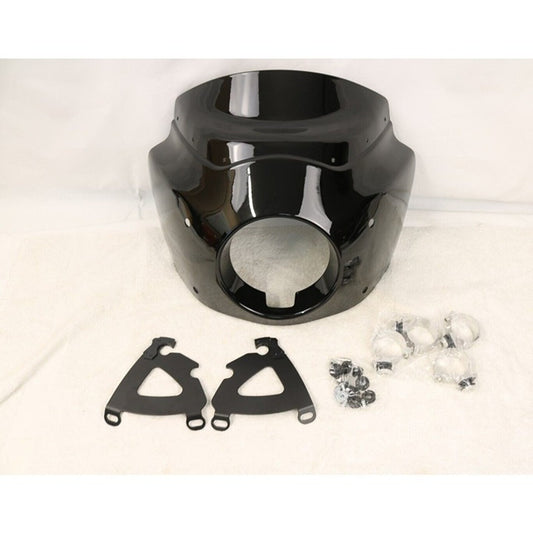 Retro Motorcycle Headlight Fairing Cover 5.75" w/ 49mm Trigger Lock Harley Dyna