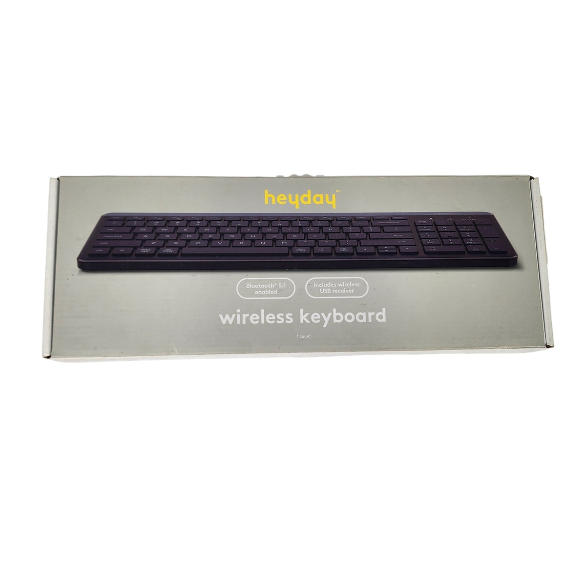Heyday Bluetooth Wireless Keyboard Multi-Device USB Dongle Midnight Blue Quiet