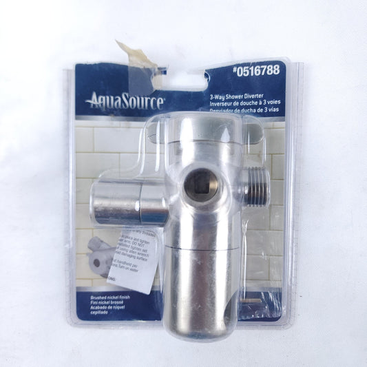 AquaSource Brushed Nickel 3-Way Shower Diverter #0516788 3075-144D