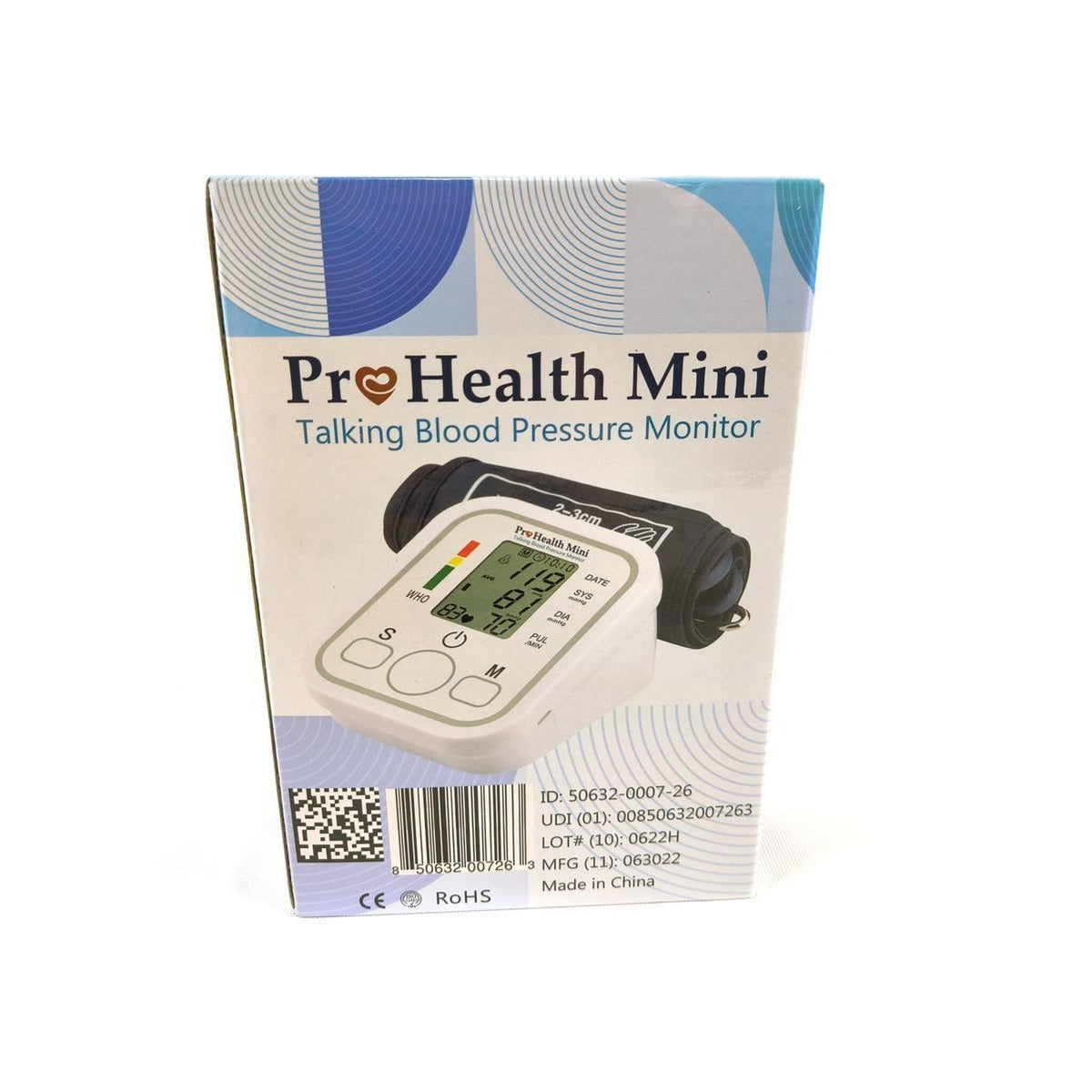 Pro Health Mini Talking Blood Pressure Monitor ZK-B869 Upper Arm Digital