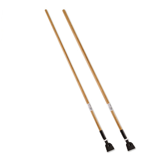 (Set of2) 60" Rubbermaid Commercial M116 Snap-On Dust Mop Handle, 1 1/2" dia