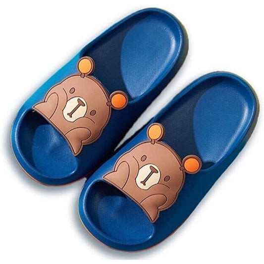 Size 12 Cartoon Bear Slippers for Kids Beach Pool Sliders Non-Slip