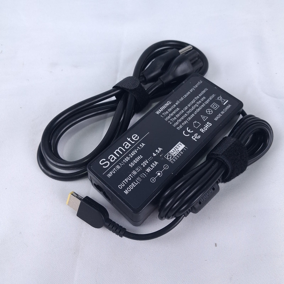 Samate WL65A 90W AC Adapter Charger 20V 4.5A for Lenovo Slim Tip Laptop