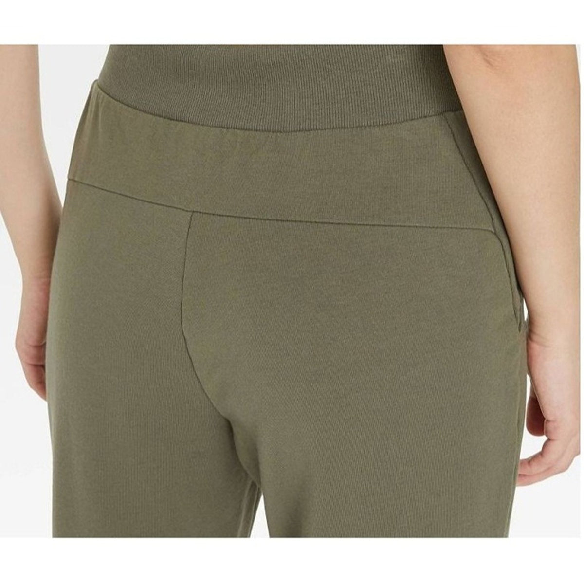 Women's Large (32-36" Waist) High-Rise French Terry Butter Wash Tapered Pants