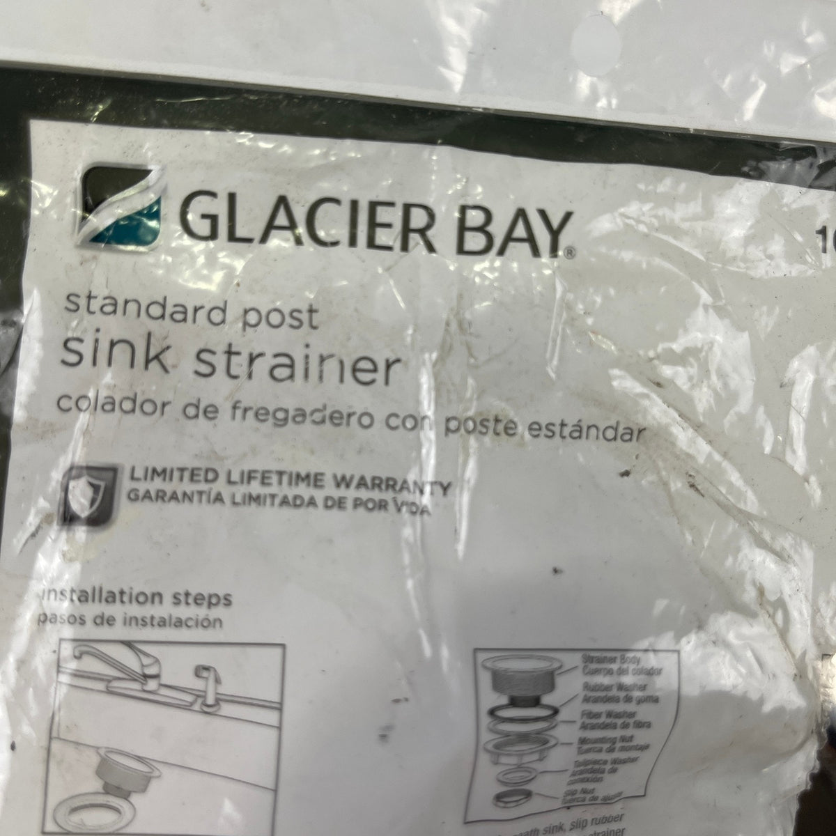 GLACIER BAY Standard Post Sink Strainer 1001 977 405 Stainless Steel