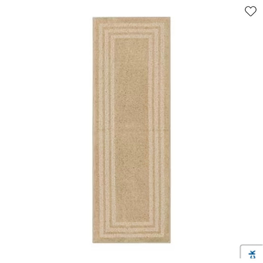 20" X 60" Washable Indoor Rectangular Runner Rug Tan Beige