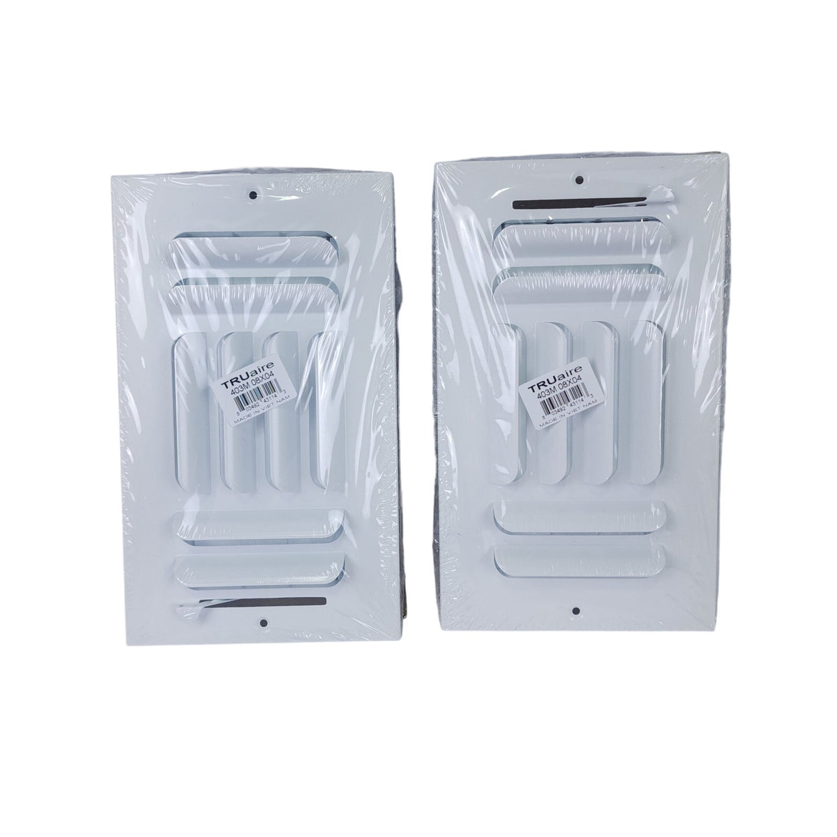 2-Pack TRUaire 403M White 8"x4" HVAC Air Register Grille Vent New 8x4 Inches