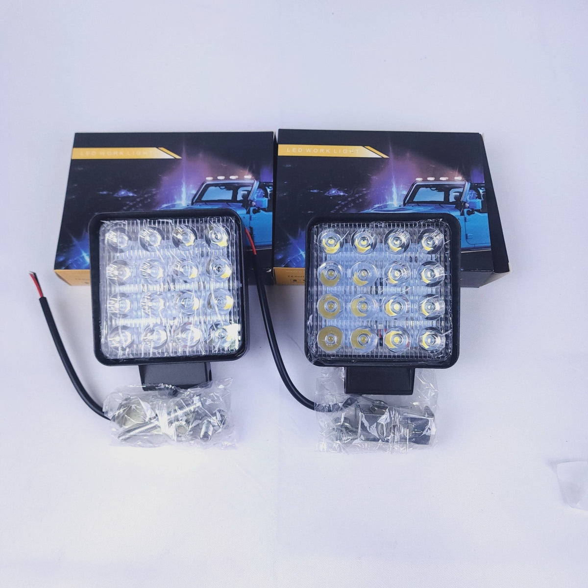 2PK 4 Inch LED Pods Light Bar 12V 24V Offroad Driving Fog Work Lights SUV Truck Boat 4x4 Pair