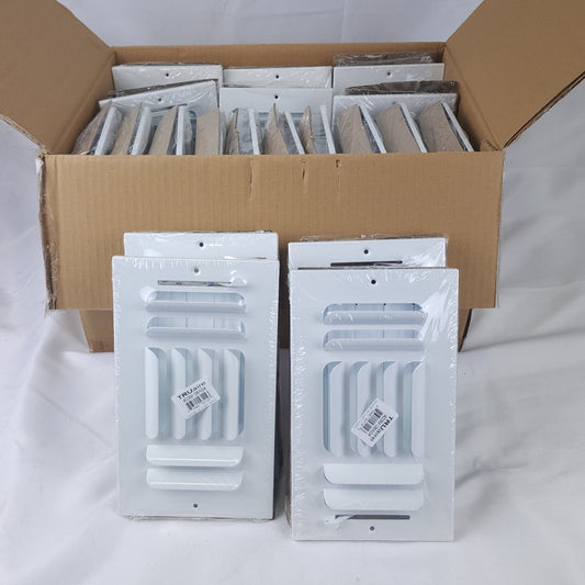 20 Pack TRUaire 403M 8x4 White Steel HVAC Air Register Vent 3 Way Wall Ceiling