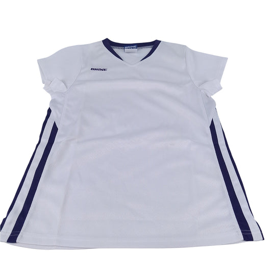Women's Brine Lacross Jersey White with Purple trim (S) F102W