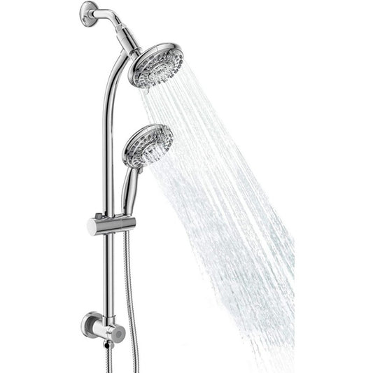Chrome 5" Handheld Showerhead & Rain Shower Combination Shower Head