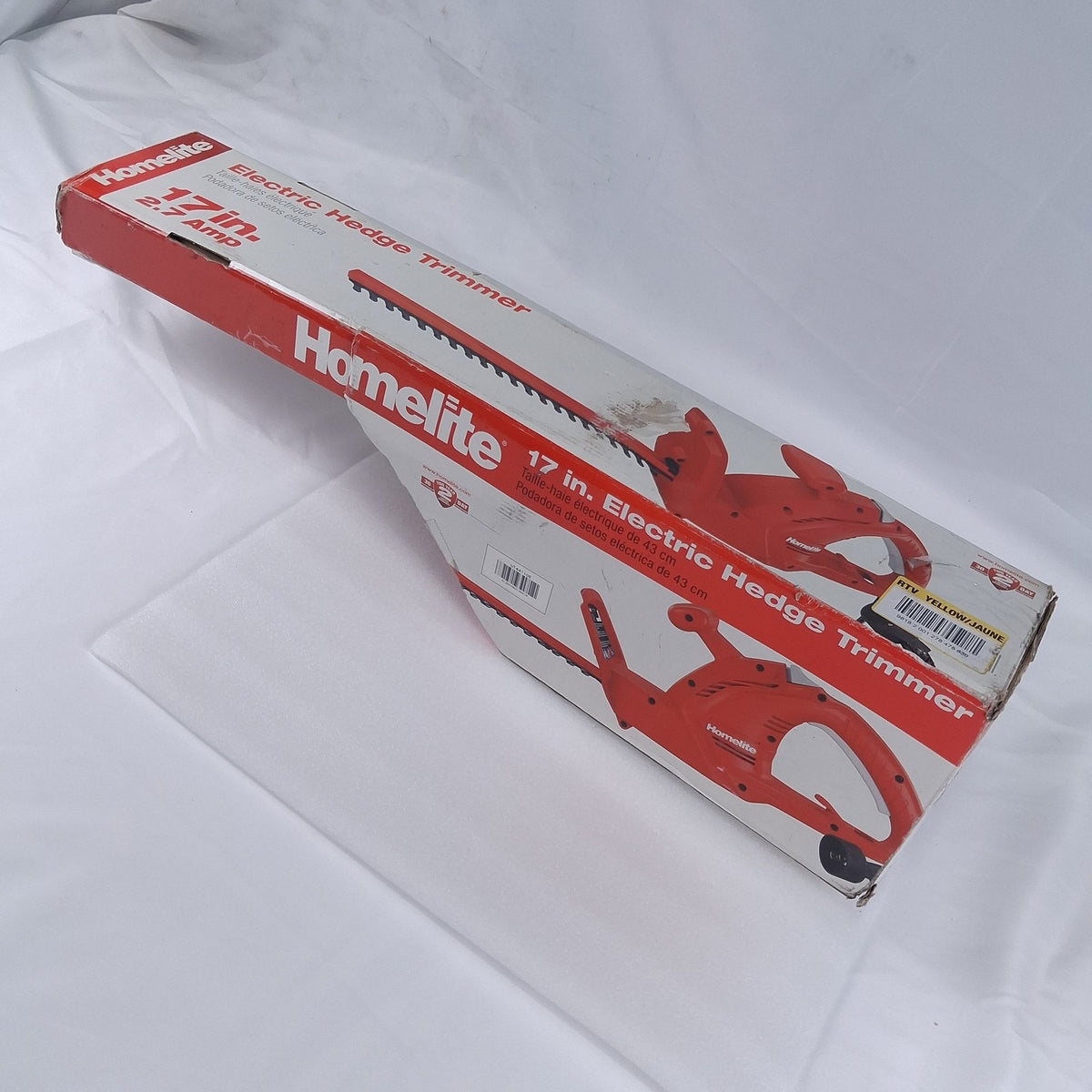 Homelite UT44109 17in 2.7A Electric Corded Hedge Trimmer Red Black