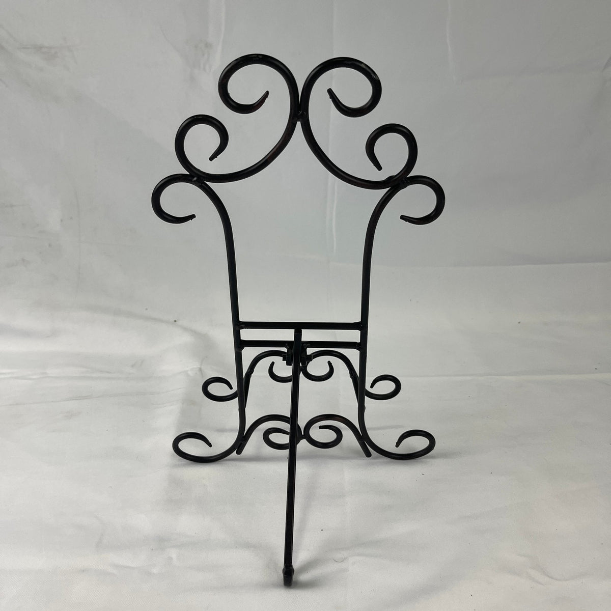 Wrought Iron Book Holder Rack Easel Bible Cookbook Art Display Black Metal