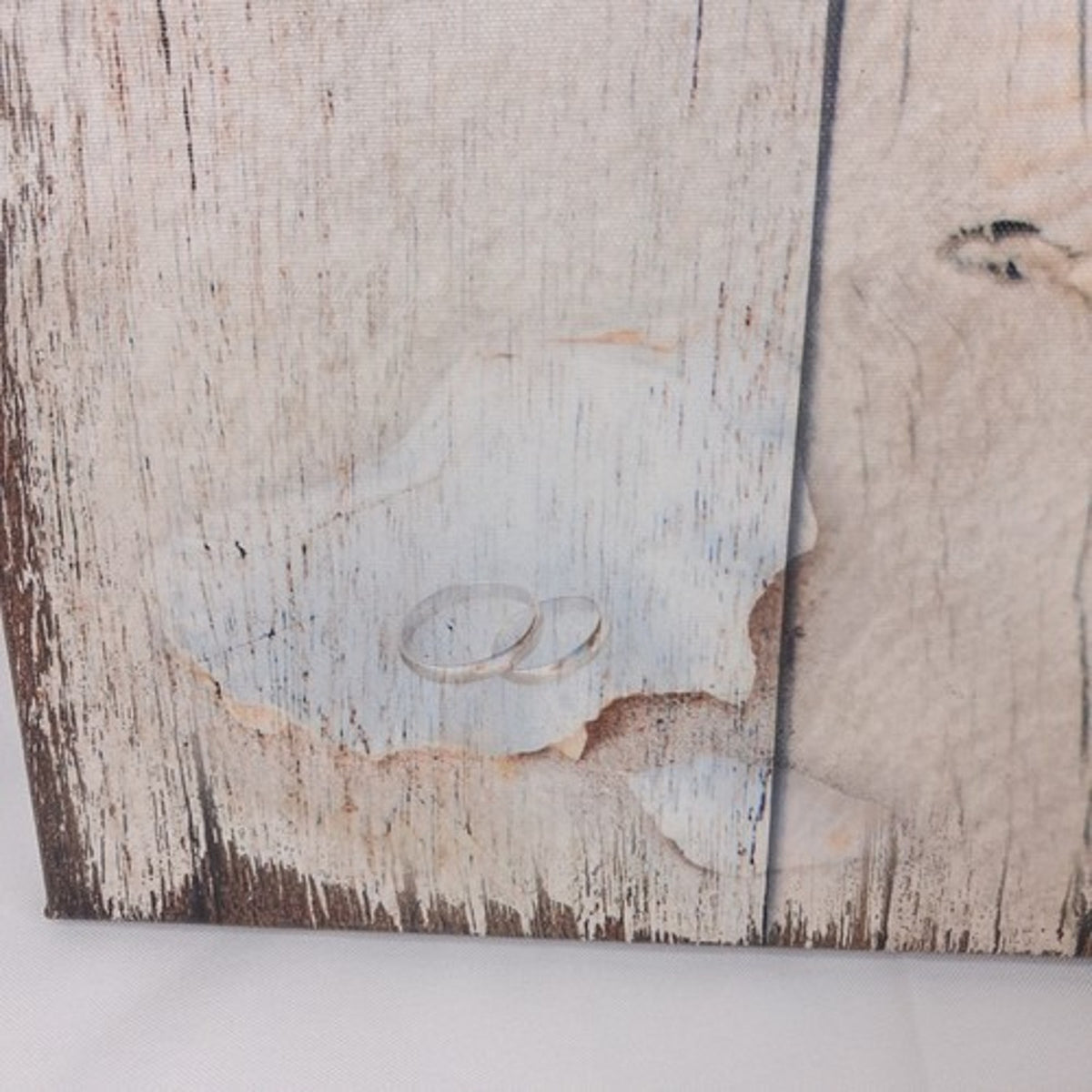 Coastal Starfish Seashells Wood Plank Canvas Wall Art Decor 24x16