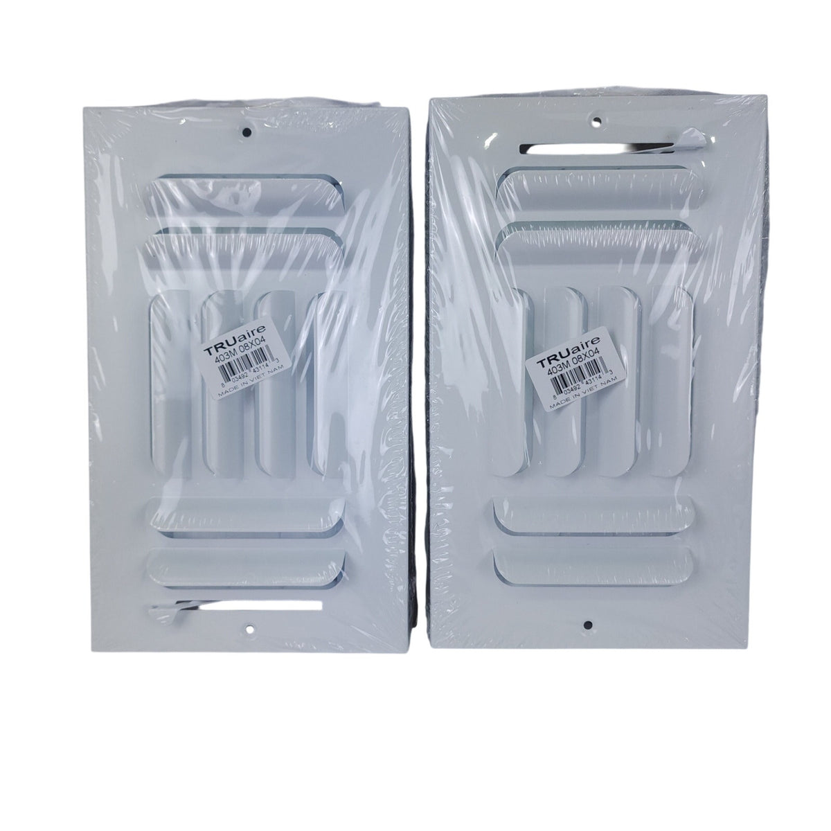 2-Pack TRUaire 403M White 8"x4" HVAC Air Register Grille Vent New 8x4 Inches