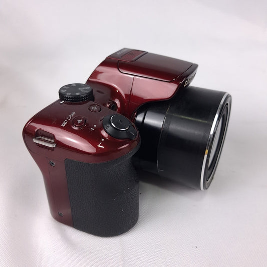 Samsung WB1100F Red Digital Bridge Camera Kit w/ Bag, 3 Batteries, Chargers