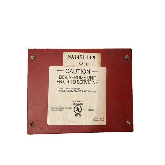 Honeywell SA151-UL9 X301 De-Energize Unit Security System Component Red Metal