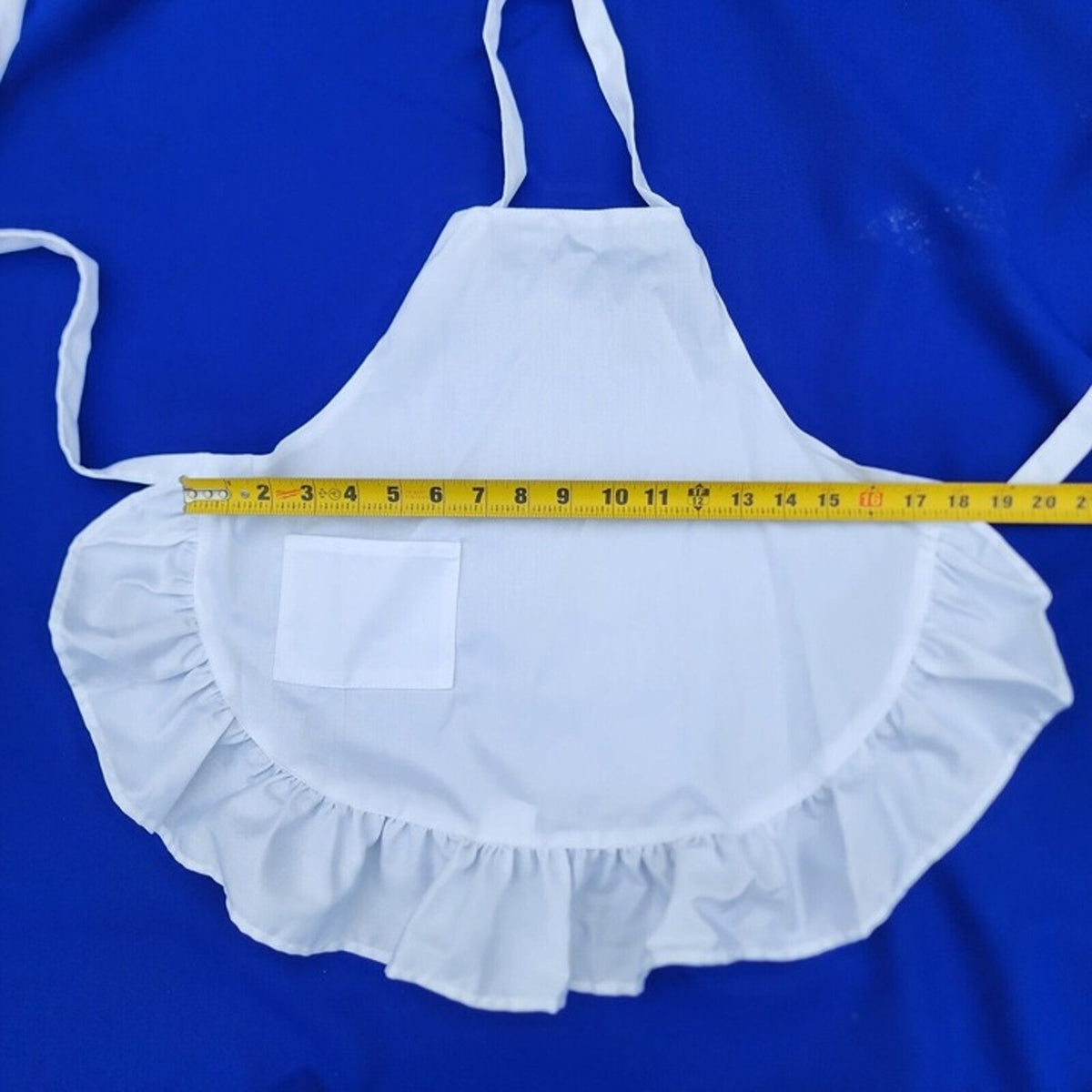 Girls Apron Paint Smock For Children Small Size Ages 8-12, White