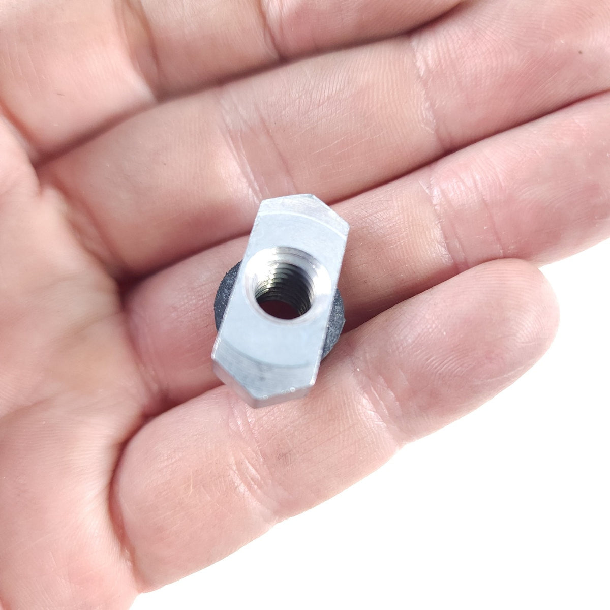 CNC Aluminum Hex Flange Sealing Nuts with O-Ring Seal Lot of 15 Machined