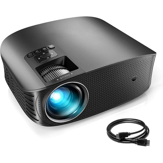 Video Projector 1080P Compatible with Fire TV Stick, PS4, HDMI, VGA, AV and USB