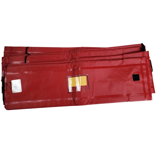 6-Pack Ramco PVCR 300 1-1/2" Econo-Gard Flange Safety Splash Shield Red PVC