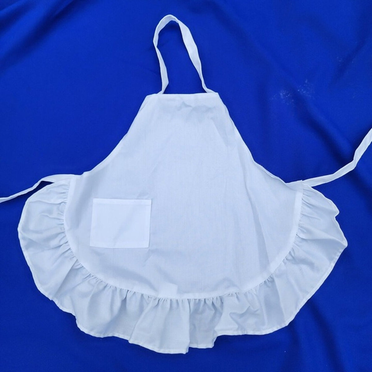 Girls Apron Paint Smock For Children Small Size Ages 8-12, White