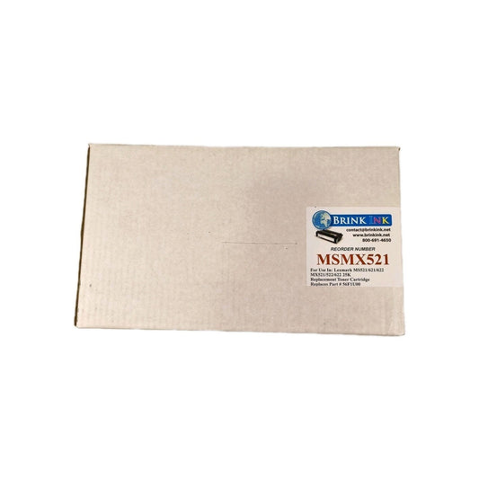 BrinkINK MSMX521 Toner Cartridge for Lexmark MS521/621/622 MX521/522/622 25K